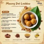Benefits of moong dal laddoo made with ghee, jaggery, and dry fruits
