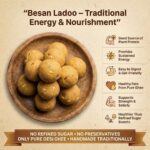 Protein rich besan ladoo for energy and satiety