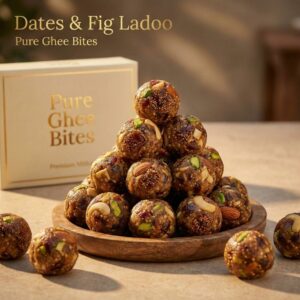 Dates and fig ladoo made with anjeer dates jaggery and pure ghee