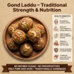 Gond laddu for strength recovery and postnatal nutrition