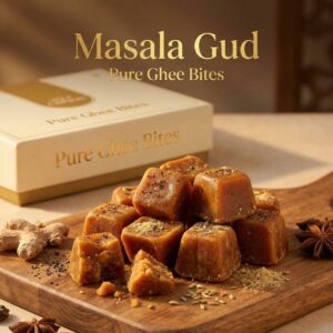 Masala gud spiced jaggery bites made with traditional Indian spices