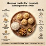 Murmura ladoo ingredients puffed rice ghee jaggery and peanuts