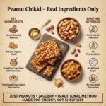 Peanut chikki ingredients roasted peanuts and jaggery