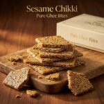 Sesame chikki made with roasted til seeds and jaggery
