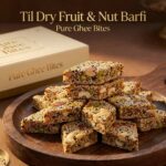 Til dry fruit and nut barfi made with sesame jaggery and mixed nuts