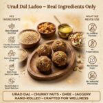 Urad dal ladoo ingredients black gram ghee jaggery and dry fruits